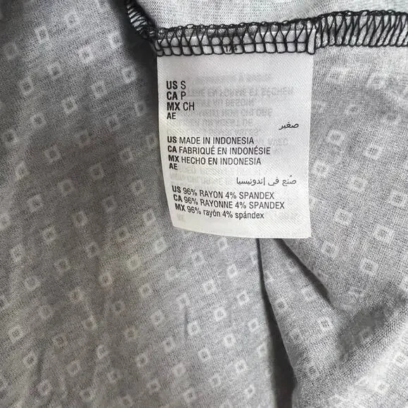 Alfani black/white blouse size small - Picture 3 of 5